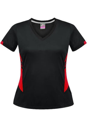 Ladies Tasman Tee Black/Red - Nordic Sport Australia Pty Ltd