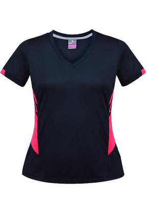 Ladies Tasman Tee Navy/Neon Pink - Nordic Sport Australia Pty Ltd