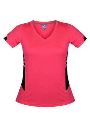 Ladies Tasman Tee Neon Pink/Black - Nordic Sport Australia Pty Ltd