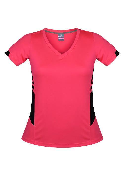 Ladies Tasman Tee Neon Pink/Black - Nordic Sport Australia Pty Ltd