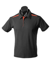 Mens Paterson Polo Black/Orange - Nordic Sport Australia Pty Ltd