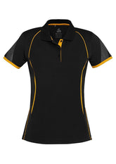Ladies Razor Polo Black/Gold - Nordic Sport Australia