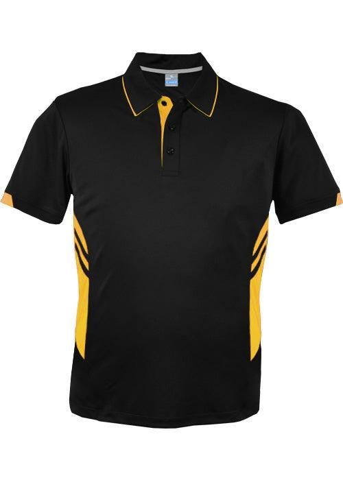Mens Tasman Polo Black/Gold - Nordic Sport Australia Pty Ltd