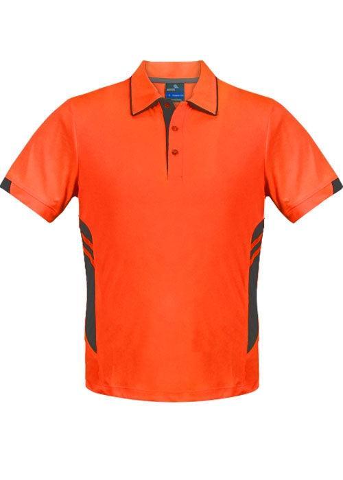 Mens Tasman Polo Neon Orange/Black - Nordic Sport Australia