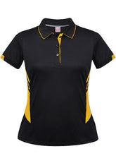 Ladies Tasman Polo Black/Gold - Nordic Sport Australia Pty Ltd