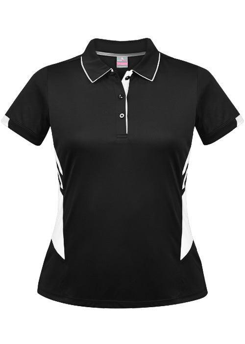 Ladies Tasman Polo Black/White - Nordic Sport Australia Pty Ltd