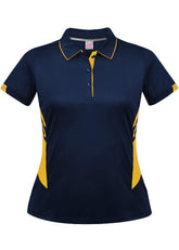 Ladies Tasman Polo Navy/Gold - Nordic Sport Australia Pty Ltd