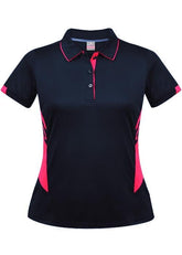 Ladies Tasman Polo Navy/Neon Pink - Nordic Sport Australia Pty Ltd