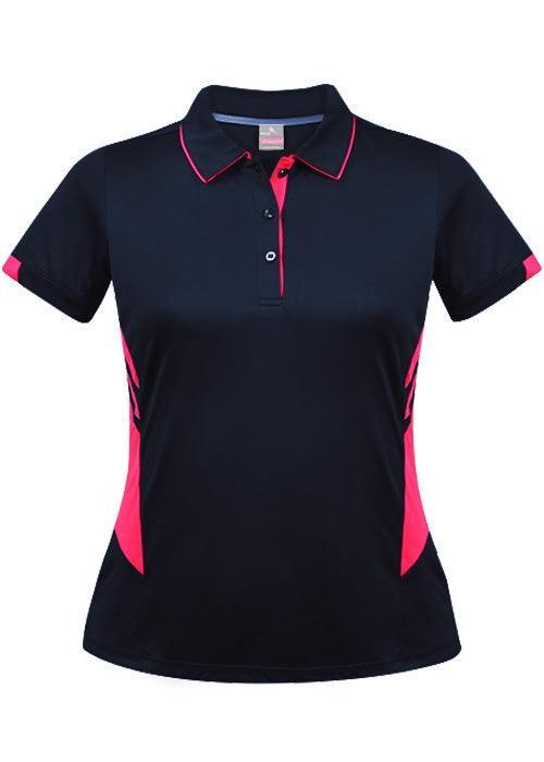 Ladies Tasman Polo Navy/Neon Pink - Nordic Sport Australia Pty Ltd