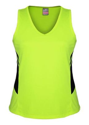 Ladies Tasman Singlet Neon Yellow/Black - Nordic Sport Australia Pty Ltd