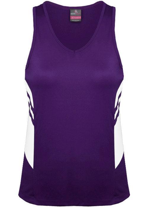 Ladies Tasman Singlet Purple/White - Nordic Sport Australia Pty Ltd