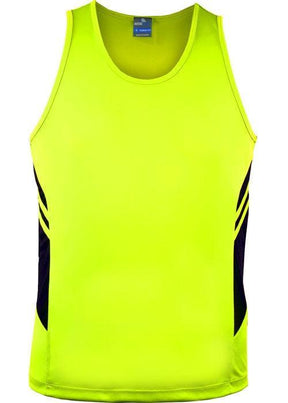 Mens Tasman Singlet Neon Yellow/Black - Nordic Sport Australia Pty Ltd