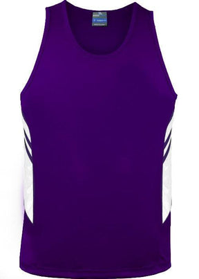 Mens Tasman Singlet Purple/White - Nordic Sport Australia Pty Ltd