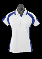 Ladies Murray Polo White/Royal - Nordic Sport Australia Pty Ltd