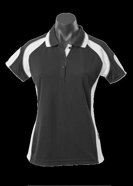 Ladies Murray Polo Black/White - Nordic Sport Australia Pty Ltd