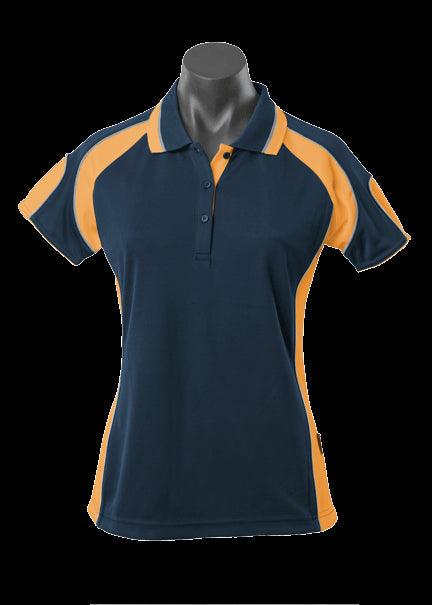 Ladies Murray Polo Navy/Gold - Nordic Sport Australia Pty Ltd