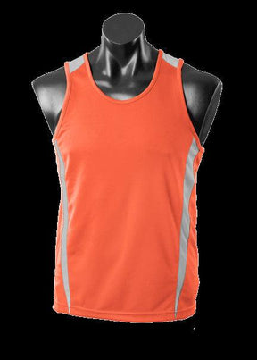 Mens Eureka Singlet Orange/Charcoal - Nordic Sport Australia Pty Ltd
