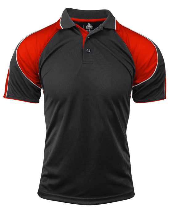 Mens Murray Polo Black/Red - Nordic Sport Australia Pty Ltd