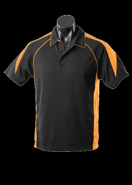 Mens Premier Polo Black/Gold - Nordic Sport Australia Pty Ltd