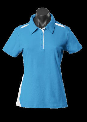 Ladies Paterson Polo Pacific Blue/White - Nordic Sport Australia Pty Ltd