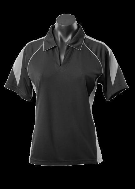 Ladies Premier Polo Black/Ashe - Nordic Sport Australia Pty Ltd