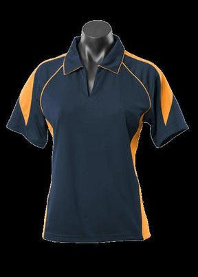 Ladies Premier Polo Navy/Gold - Nordic Sport Australia Pty Ltd