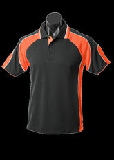 Kids Murray Polo Black/Orange - Nordic Sport Australia Pty Ltd