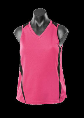 Ladies Eureka Singlet Hot Pink/Black - Nordic Sport Australia Pty Ltd