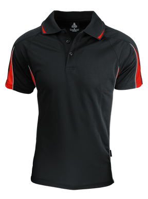 Mens Eureka Polo Black/Red - Nordic Sport Australia Pty Ltd