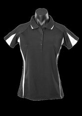 Ladies Eureka Polo Black/White - Nordic Sport Australia Pty Ltd