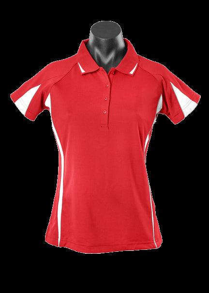 Ladies Eureka Polo Red/White - Nordic Sport Australia Pty Ltd