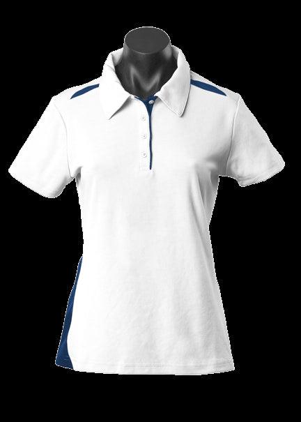 Ladies Paterson Polo White/Navy - Nordic Sport Australia Pty Ltd