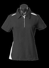 Ladies Paterson Polo Black/White - Nordic Sport Australia Pty Ltd