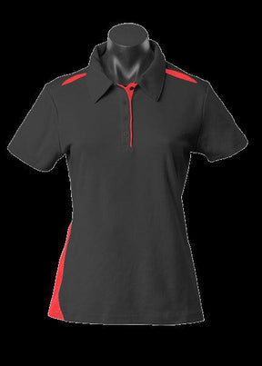 Ladies Paterson Polo Black/Red