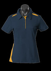 Ladies Paterson Polo Navy/Gold - Nordic Sport Australia Pty Ltd
