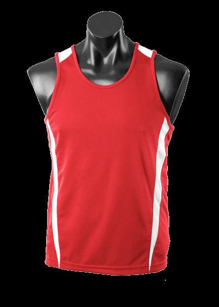 Mens Eureka Singlet Red/White - Nordic Sport Australia Pty Ltd