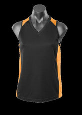 Ladies Premier Singlet Black/Gold - Nordic Sport Australia Pty Ltd