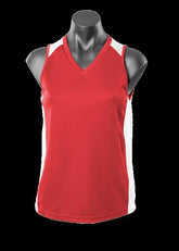 Ladies Premier Singlet Red/White - Nordic Sport Australia Pty Ltd