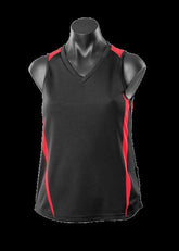 Ladies Eureka Singlet Black/Red - Nordic Sport Australia Pty Ltd