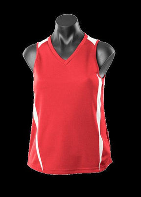 Ladies Eureka Singlet Red/White - Nordic Sport Australia Pty Ltd