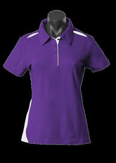 Ladies Paterson Polo Purple/White