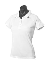 Ladies Flinders Polo White/Black - Nordic Sport Australia Pty Ltd
