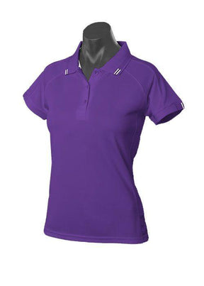 Ladies Flinders Polo Purple/White - Nordic Sport Australia