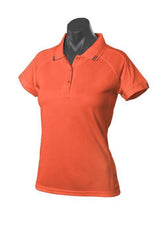 Ladies Flinders Polo Orange/Slate - Nordic Sport Australia Pty Ltd