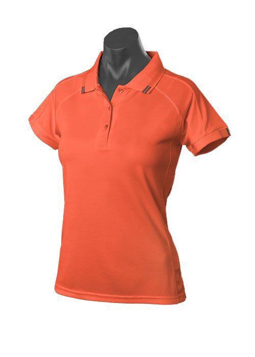 Ladies Flinders Polo Orange/Slate - Nordic Sport Australia Pty Ltd