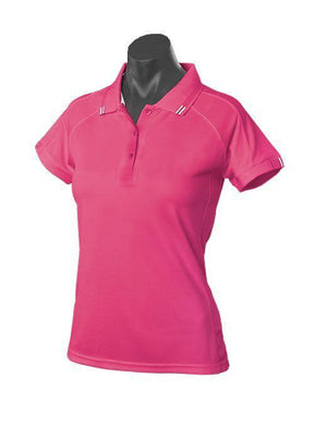 Ladies Flinders Polo Hot Pink/White - Nordic Sport Australia