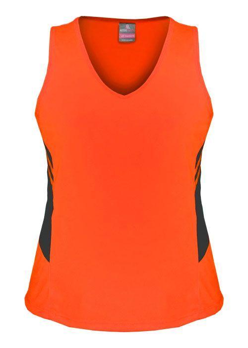 Ladies Tasman Singlet Neon Orange/Slate - Nordic Sport Australia Pty Ltd